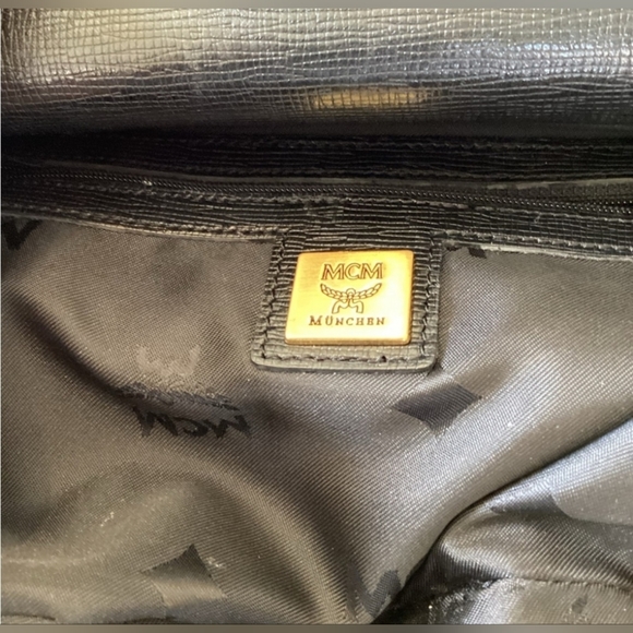 MCM Black Leather with Gold Hardware and Decoration Mini Handbag- EUC - COA - Picture 14 of 16